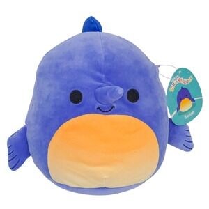 NWT Squishmallows Swish Swordfish 8" Blue & Yellow Plush Stuffed Animal